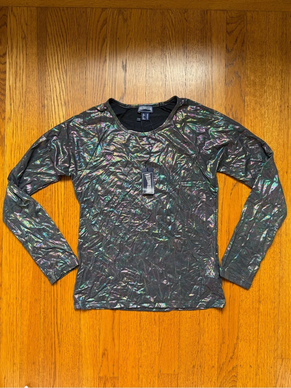 NWT - Vilebrequin Iridescent Metallic Multi‑Color Sheen Top (US 4/XS)